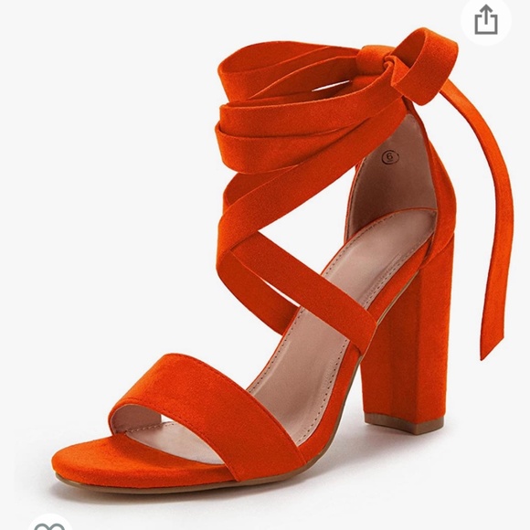 Womens Chunky Ankle Strappy Pumps Lace Up High Heels Sandals - Picture 1 of 6